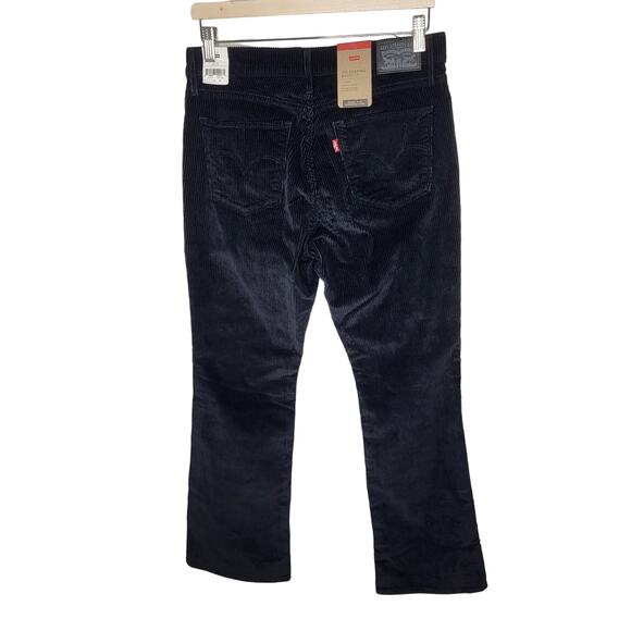 Levi's 315 Shaping Bootcut Corduroy Jeans Black Mid Rise Button Zip Size 30 10 - Picture 4 of 12